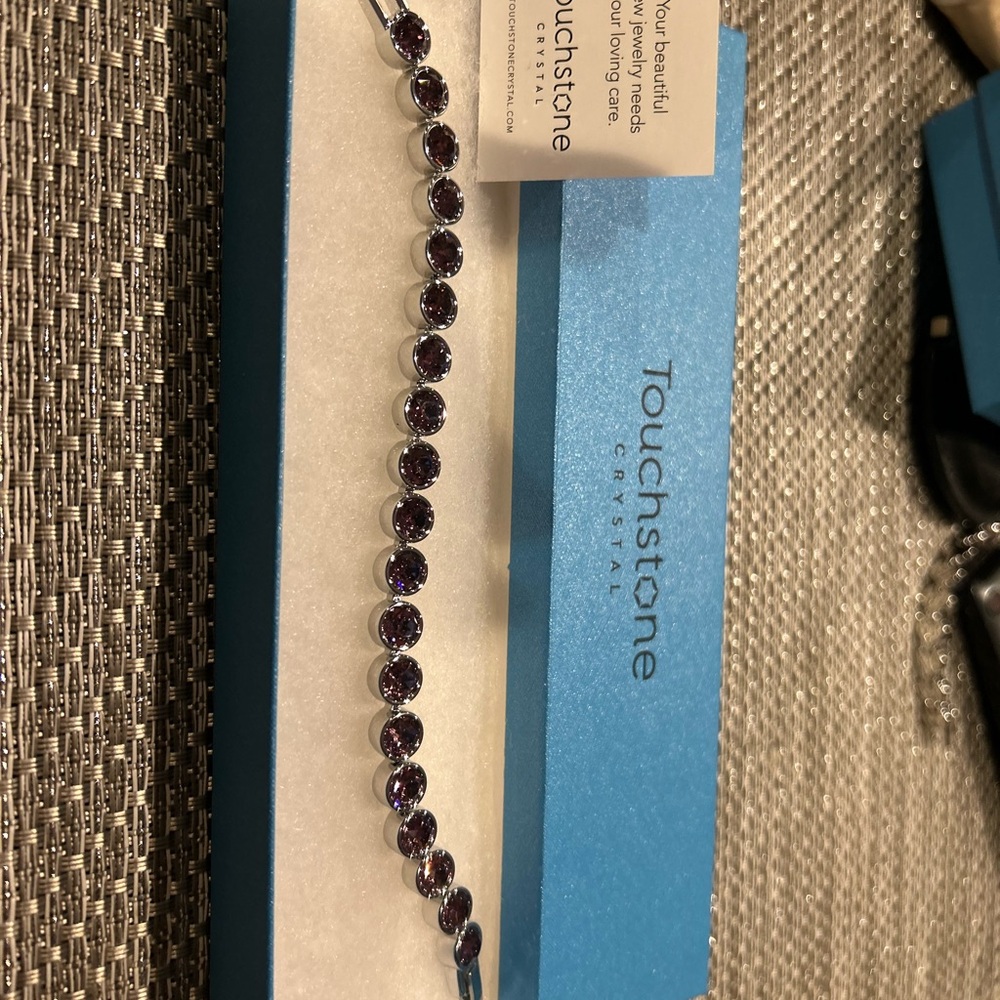 Touchstone Swarovski Iris Ice Tennis Bracelet. New, original packaging. - Picture 5 of 8